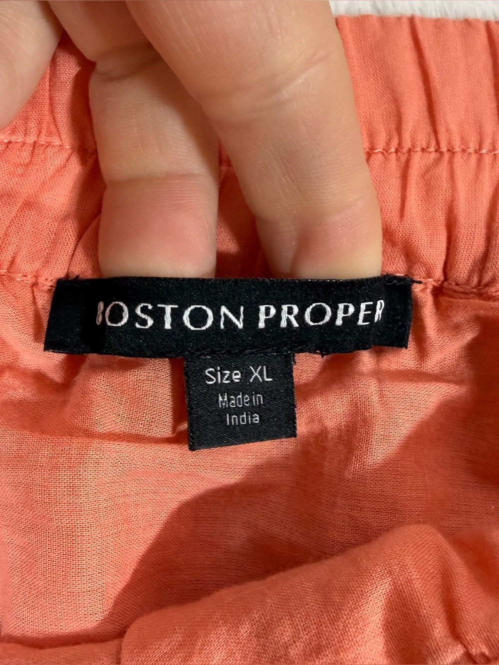 Boston Proper Coral Metallic Embroidered Eyelet Coquette Boho Resort Maxi XL - Picture 8 of 13